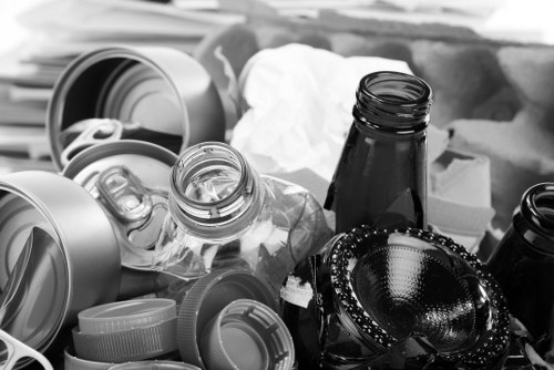 Enclosed and lockable skip in a residential area in Alperton