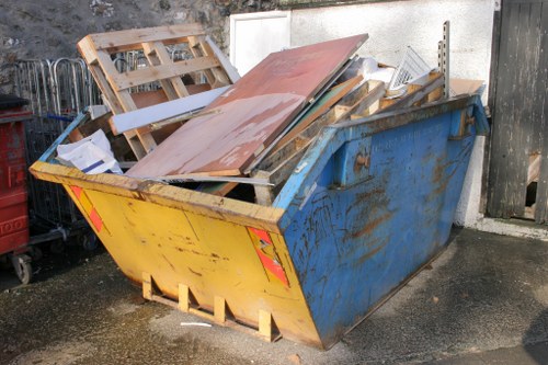 Material sorting and recycling at a transfer station near Alperton