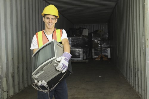 Happy customers with clean spaces after rubbish removal