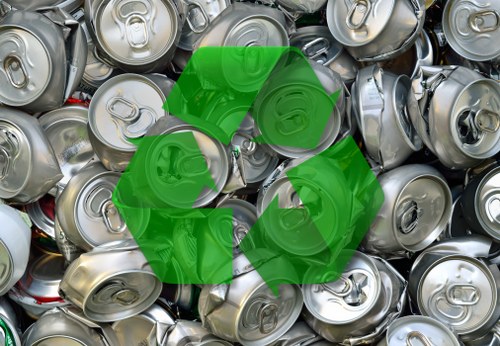 Step-by-step rubbish removal process illustration